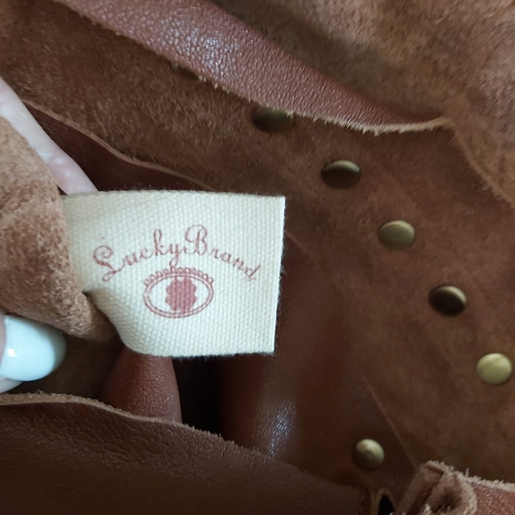 Lucky Brand brown leather cross body satchel bag - Picture 8 of 8